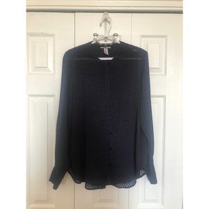H&M | Sheer Button Down Blouse